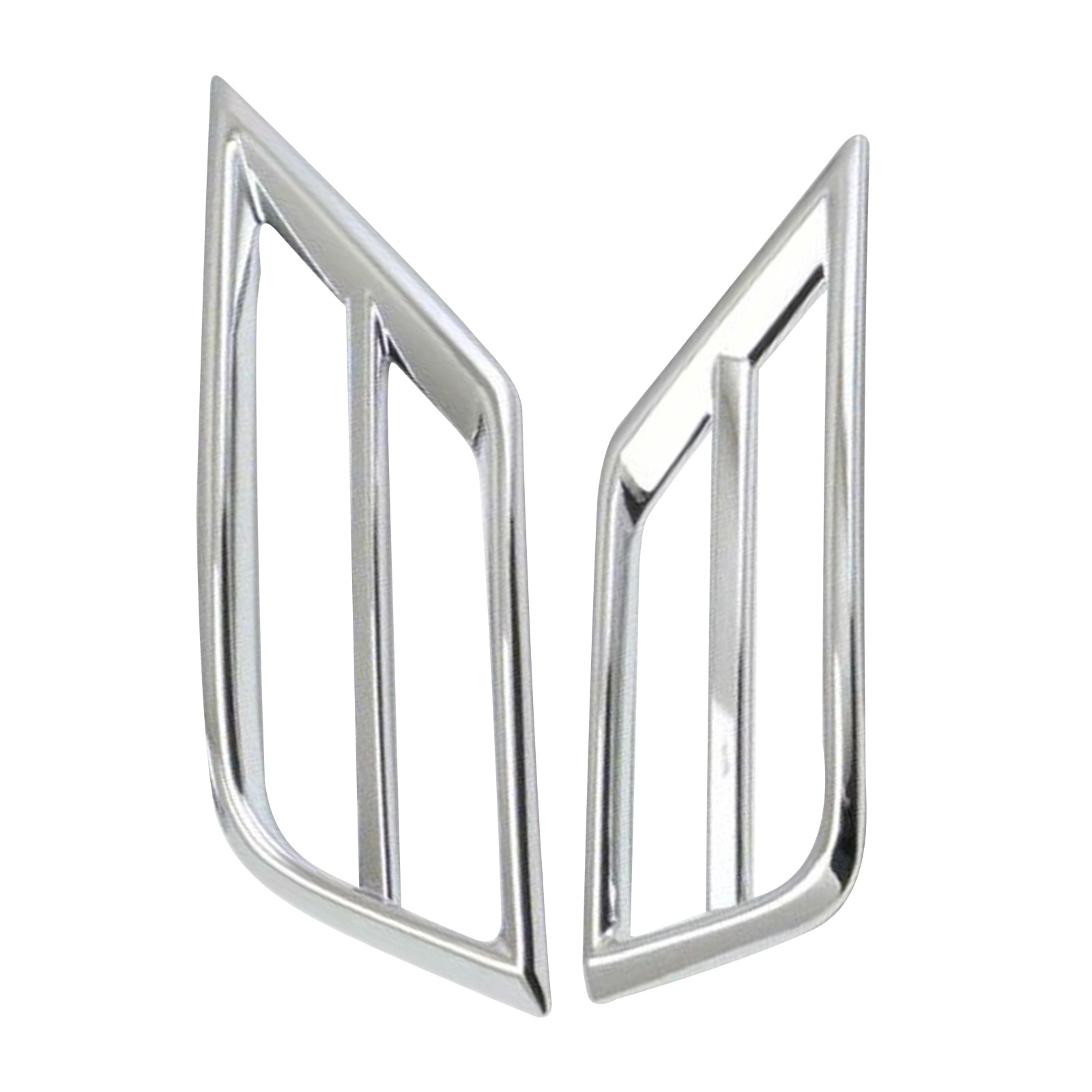 2Pcs L/R ABS Chrome Front Fog Light Lamp Frame Cover Trim For VW Tiguan E