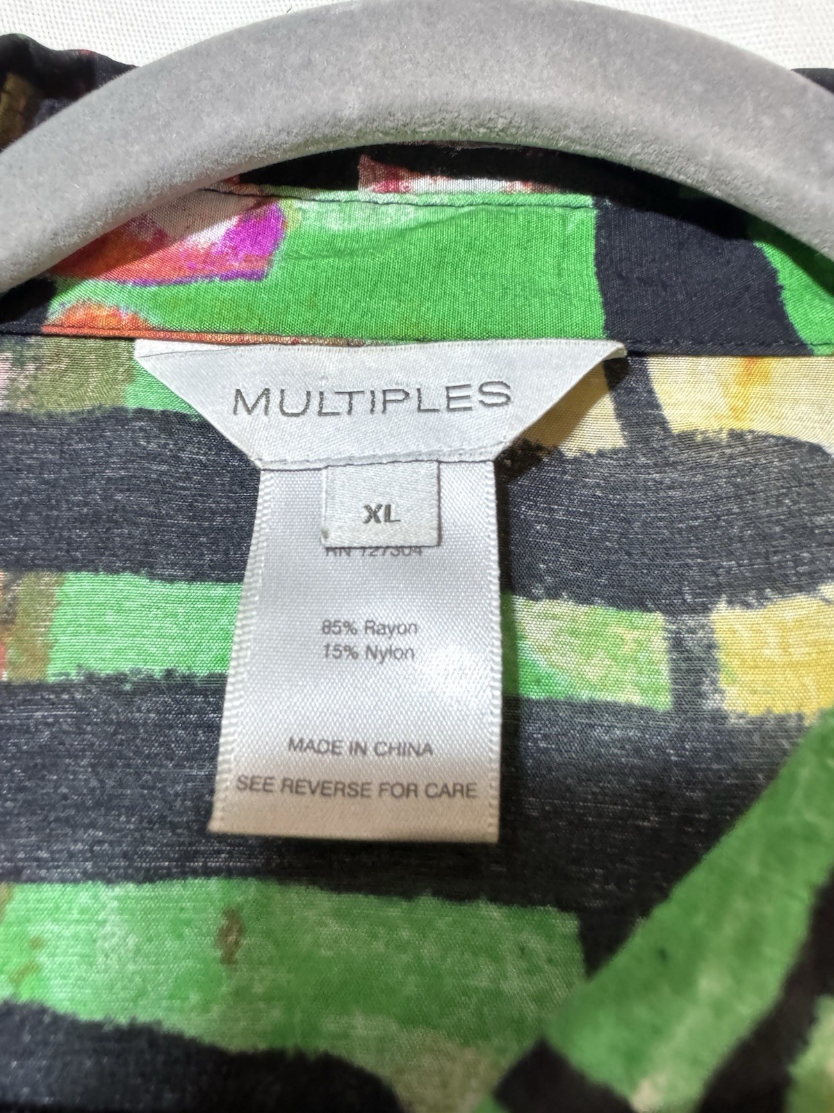 Multiples Abstract Geometric Button Front Tunic S… - image 5