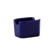 Tuxton China Inc DuraTux 3-1/2" L Cobalt Ceramic Sugar Packet Holder - 1 Doz