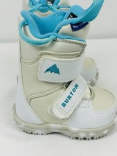Burton Mini Grom Snowboard Boots Whit Blue Gi...