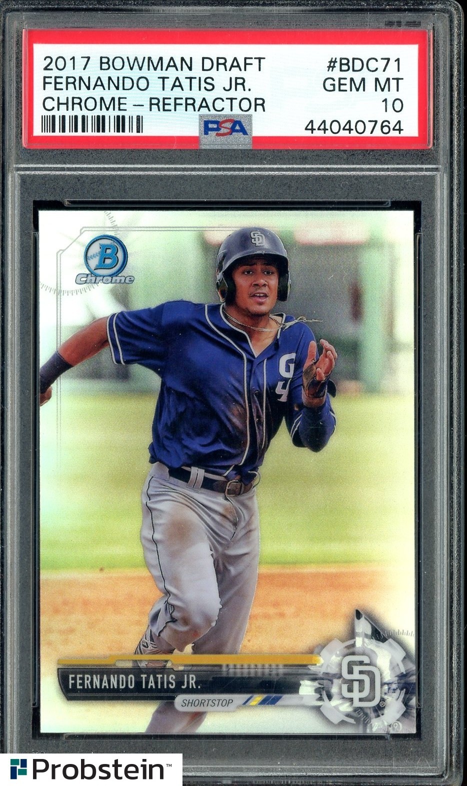 PSA 10 2017 Bowman Draft Fernando Tatis Jr Chrome Refractor #BDC-71 view 1