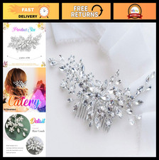 Elegant Rhinestone Bridal Hair Combs - Flower Wedding Clips for Brides Women