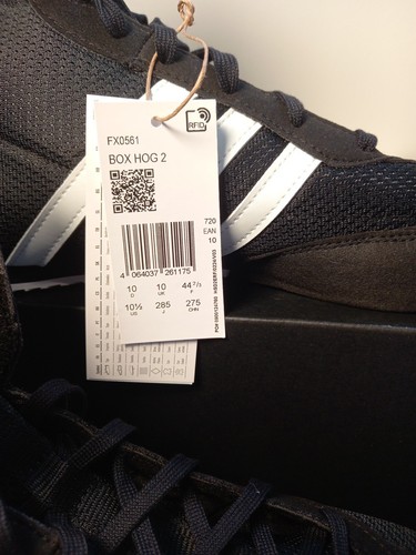 Adidas Box Hog 2.0 schwarz weiß UK Größe 10 Boxstiefel Herren - Bild 3 von 10