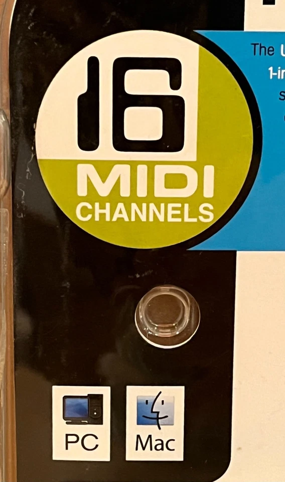 M-Audio MidiSport Uno 1-In/1-Out Cable USB MIDI Interface Mac PC New - Image 4 of 4