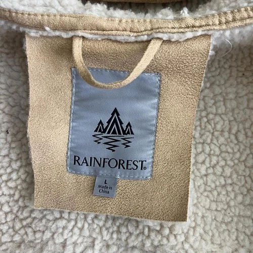 Rainforest beige faux-suede and sherpa-lined hooded jacket image 5