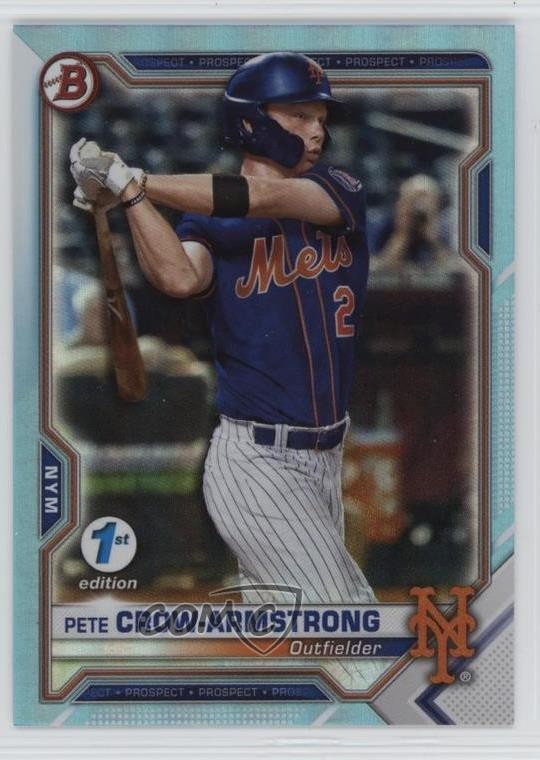 2021 Bowman 1st Edition Sky Blue Foil Pete Crow-Armstrong #BFE-22 1r8u