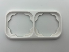 Busch Jaeger Duro 2000 LX 2 fach Rahmen Schalter Abdeckung Alpinweiß Waagerecht