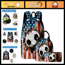 3PCS Kids Backpack Set with Lunch Box  Pencil Case - 17" Lightweight School Bag