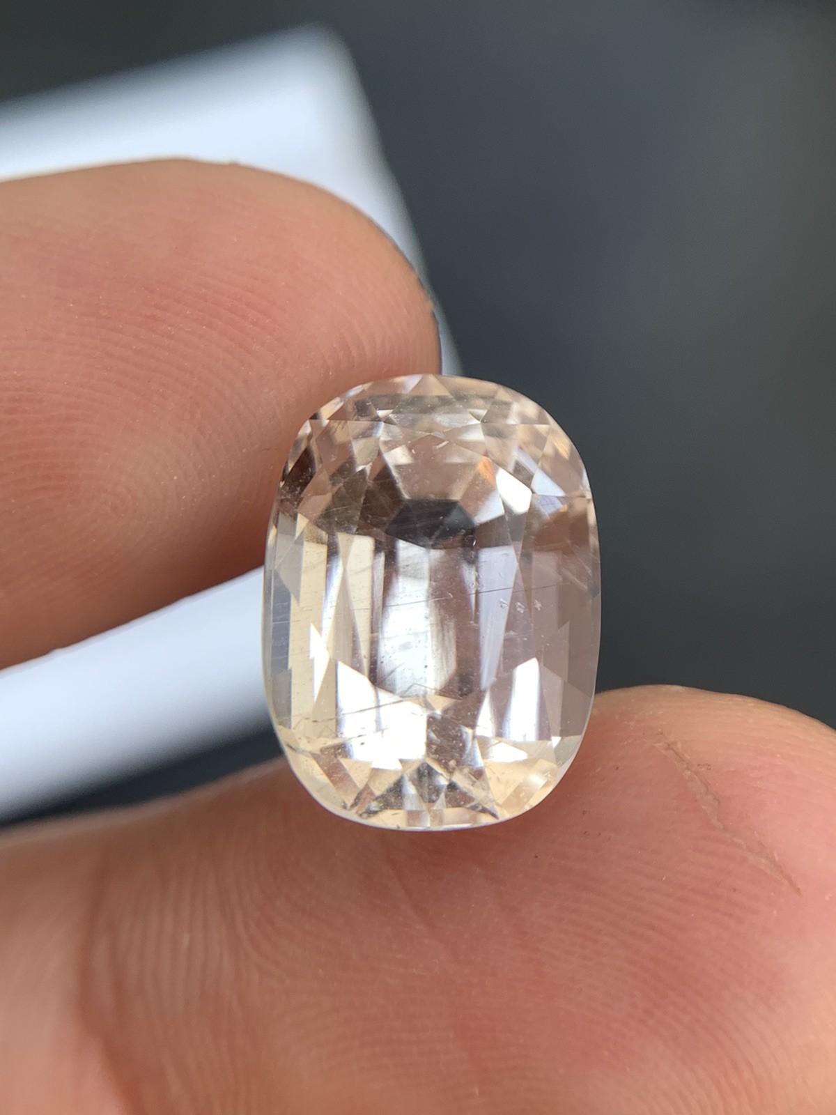 9.50 Carat Natural Topaz Gemstone Fancy Cut From Skardu