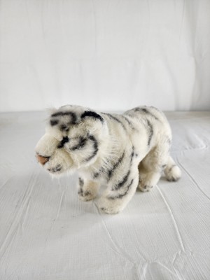 The Petting Zoo White Siberian Tiger Plush Realistic Stuffed Animal Toy 