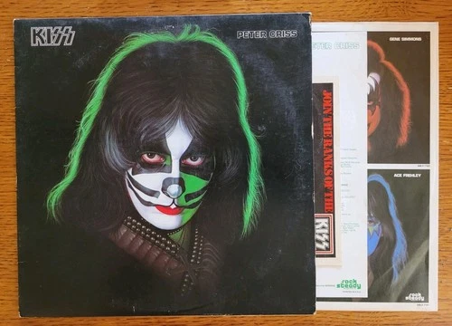 KISS Peter Criss Solo 1978 LP Casablanca Inner Lyrics Merch Inserts VG+/VG+