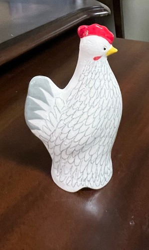 Vintage Stuart Bass "English Chicken Farm" Collection - White Spotted Hen