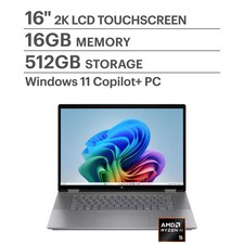 HP - OmniBook X Flip 2-in-1 - Copilot+ PC - 16" 2K Touch-Screen Laptop - AMD ...