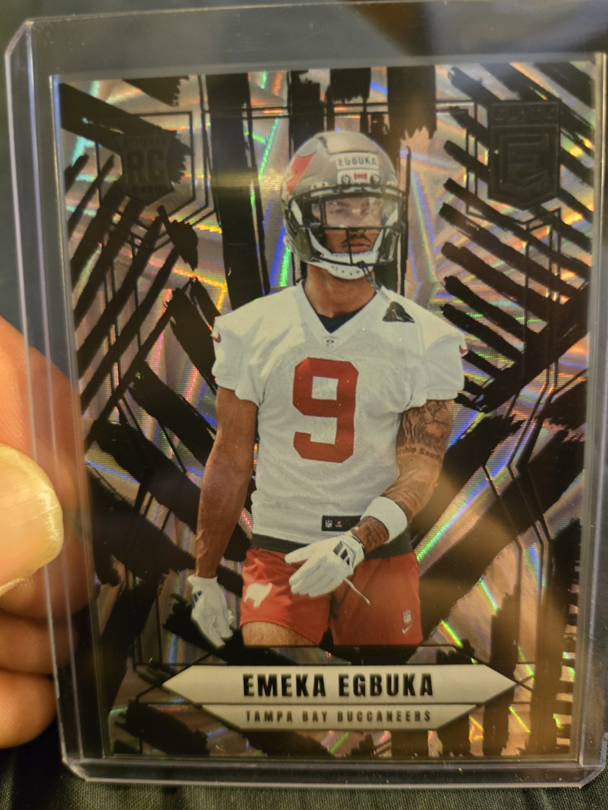 Emeka Egbuka 2025 Elite Razzle Dazzle SSP CASE HIT RC Buccaneers #102