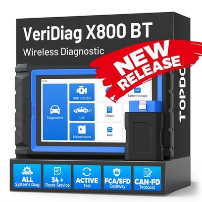2026 NEW TOPDON VeriDiag X800BT Bidirectional All System Diagnostic OBD2 Scanner