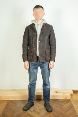 Barbour International Speedometer Wax Brown Men's Field Jacket Coat Size S
