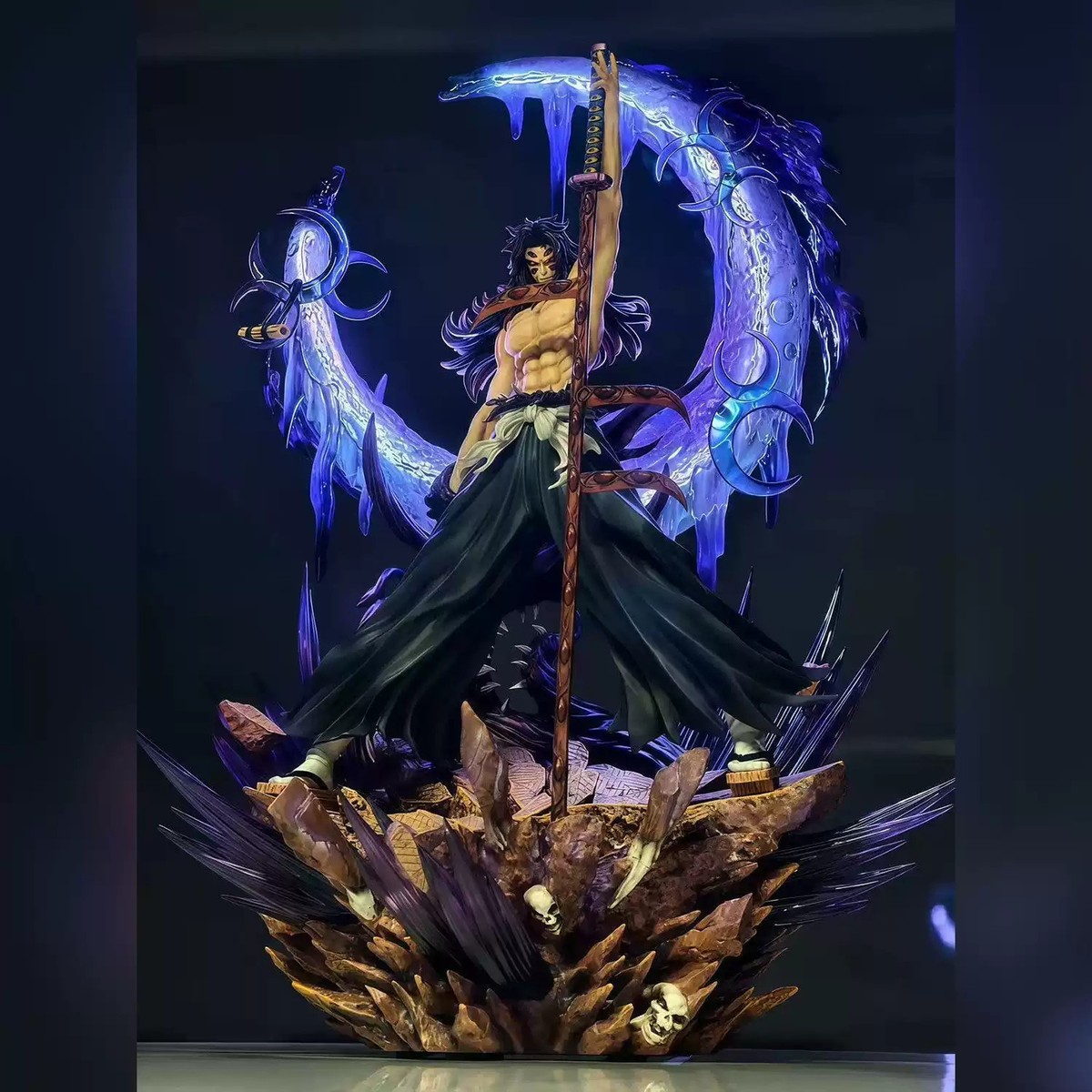Demon Slayer Kokushibo GK PVC Figure LED Light Moon Breathing