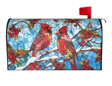 Mailbox Red Cardinal  Magnetic Cover  Standard Size Mailbox Covers with Cardinal