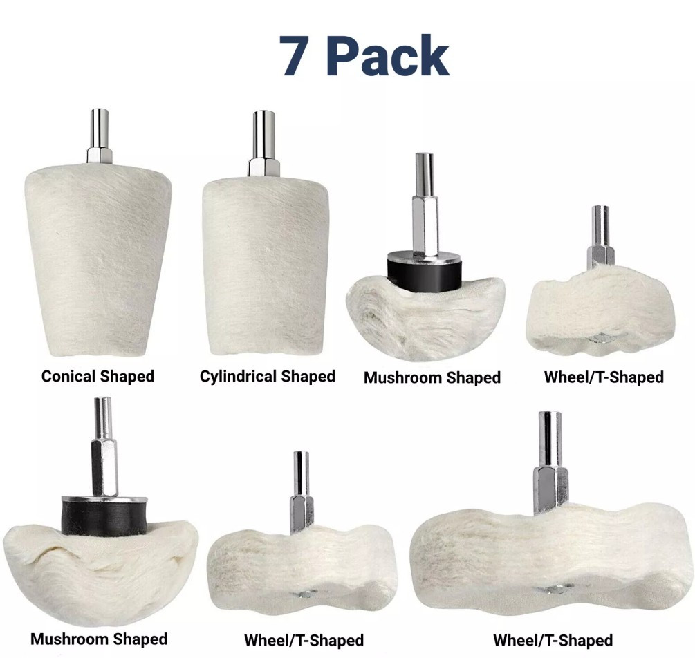 Cotton Metal Aluminum Polishing Wheel Kit Drill Die Grinder Car Buffing Pads NEW