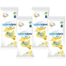 Gentle XL Bathing Wipes for Sensitive Skin - 4 Packs of 16, 99.9 Purified Water
