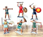 Set of 6 Vintage Louis Marx Viking Figures  6" Painted Plastic – early 1960s