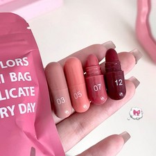Juego de mini lápiz labial mate de 12 colores para mujer antiadherente taza maquillaje de labios ``