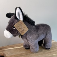 NWT Aurora - Medium Gray Miyoni - 11" Donkey Foal - Adorable Stuffed Animal