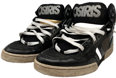 OSIRIS NYC 83 vintage skateboarding gold black size 9
