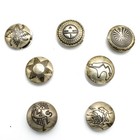 Southwest Sterling Turquoise Overlay Motif Button Covers Lot of 27 #S5591-2 — photo 5