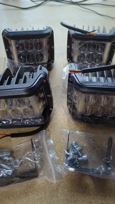 Flush Mount LED Work Light Bar Spot Flood Reverse Lamp 4-Row Off Road