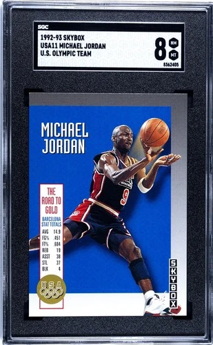 1992-93 Skybox U.S. Olympic Team Michael Jordan #USA11 SGC 8 Great Card!
