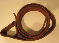 Weaver Long 6.3" x 1.5" Saddle Latigo Tie Strap w/Holes  Easy Grip End Burgandy