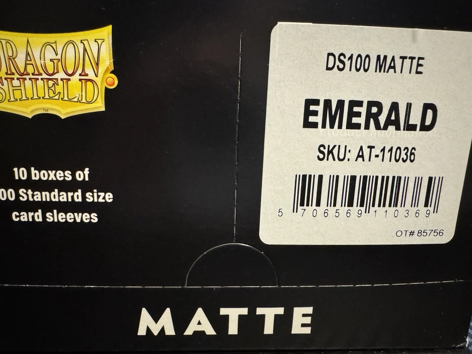Dragon Shield Emerald Matte Display - 10 Boxes Of 100 Protective Sleeves - Image 4 of 4