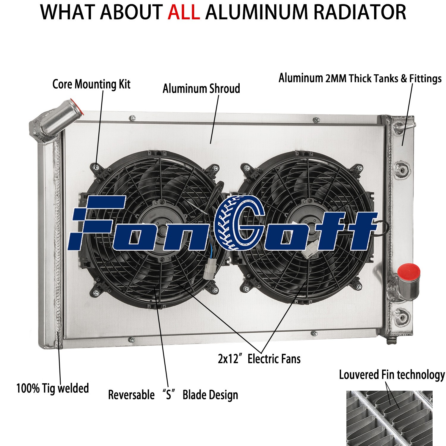 4-Rows Radiator+Shroud Fan Fit 1969-1972 Chevy Corvette 7.0L 7.4L V8 Big Block