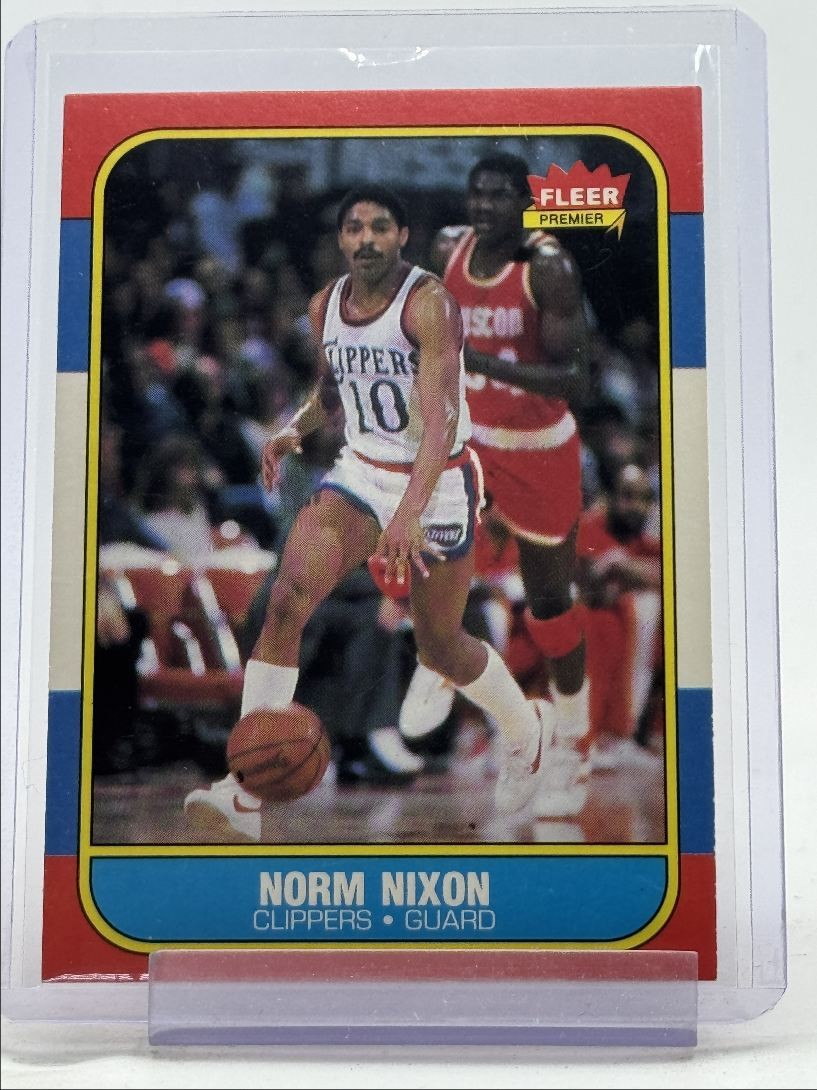 NORM NIXON 1986-87 FLEER PREMIER NBA BASKETBALL CLIPPERS #80 A Q3562