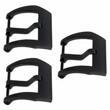 3-22MM PRE-V SCREW BUCKLE PVD FOR PANERAI 40MM LEATHER RUBBER STRAP BAND BLACK
