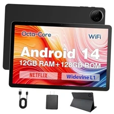  Tablet,2025 10.1 Inch HD Octa-Core Processor Android Tablet,12GB RAM,128 Gray