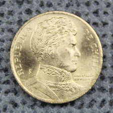 1991 Chile 1 Peso South America Republic O Higgins Aluminium-Bronze ø 17mm