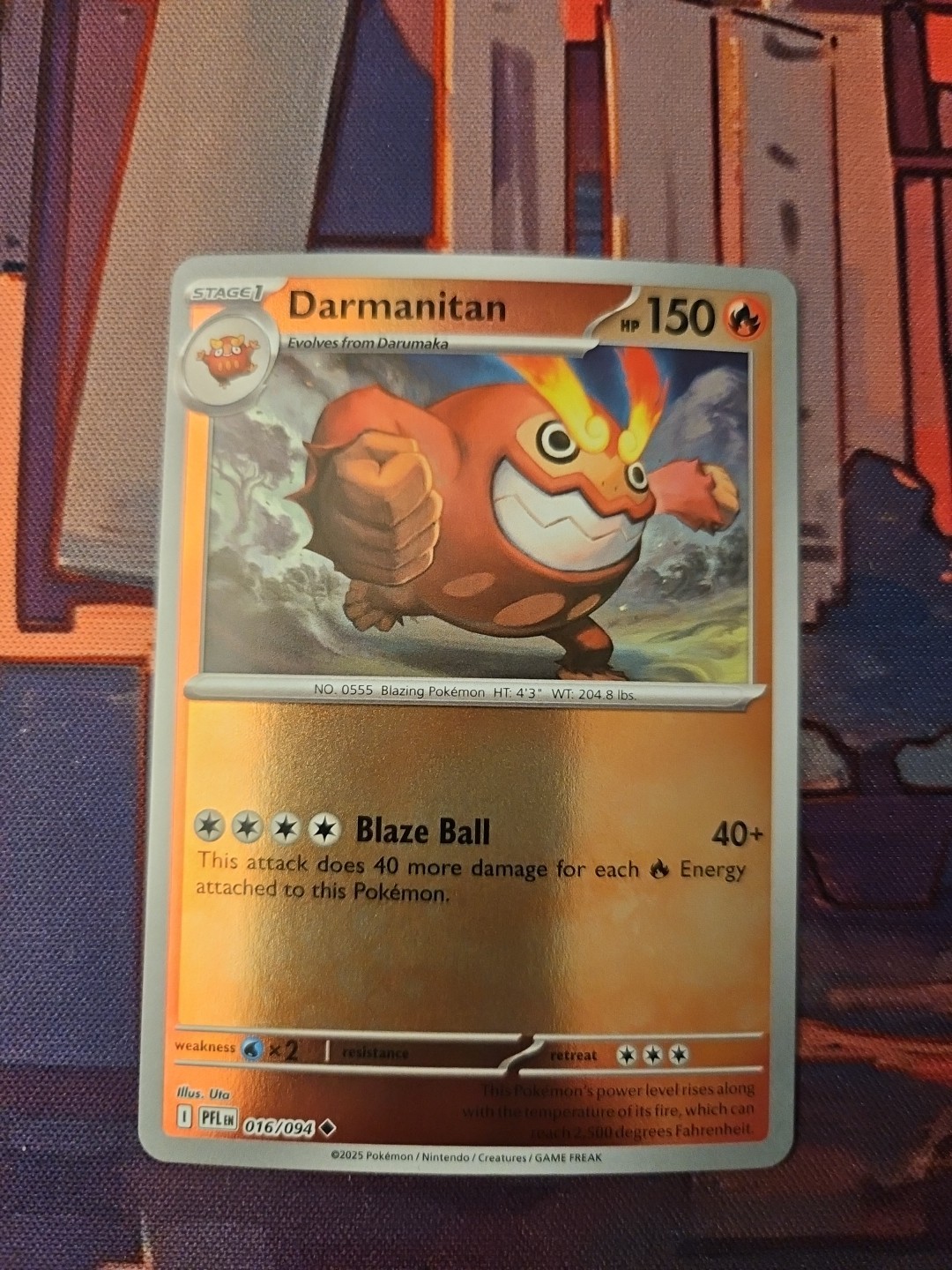 Darmanitan 016/094 Phantasmal Flames Reverse Holo