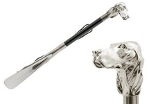 Pasotti Silver Dog Shoehorn Gift Box included New