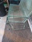 Green Metal Mesh Outdoor Patio Bench Set, Includes Bench, Metal Back Material — photo 2