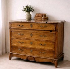 COMMODE 3 TIROIRS EN MERISIER ? DU XVII ème SIECLE A Refectionner 115cmx52cm