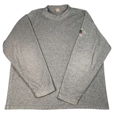 Vintage EMS Eastern Mountain Sports Gray Fleece Mock Neck Sweatshirt Large