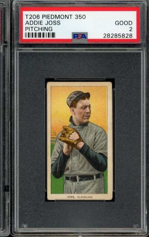 1909-1911 T206 Addie Joss Pitching Cleveland Naps HOF PSA 2
