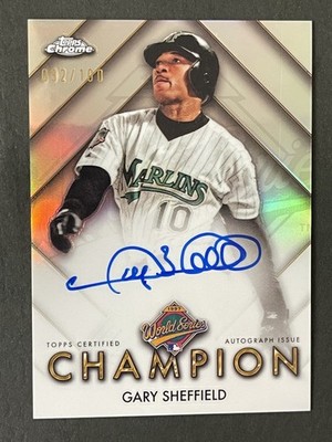 2025 Topps Chrome World Series Gary Sheffield  Auto /100