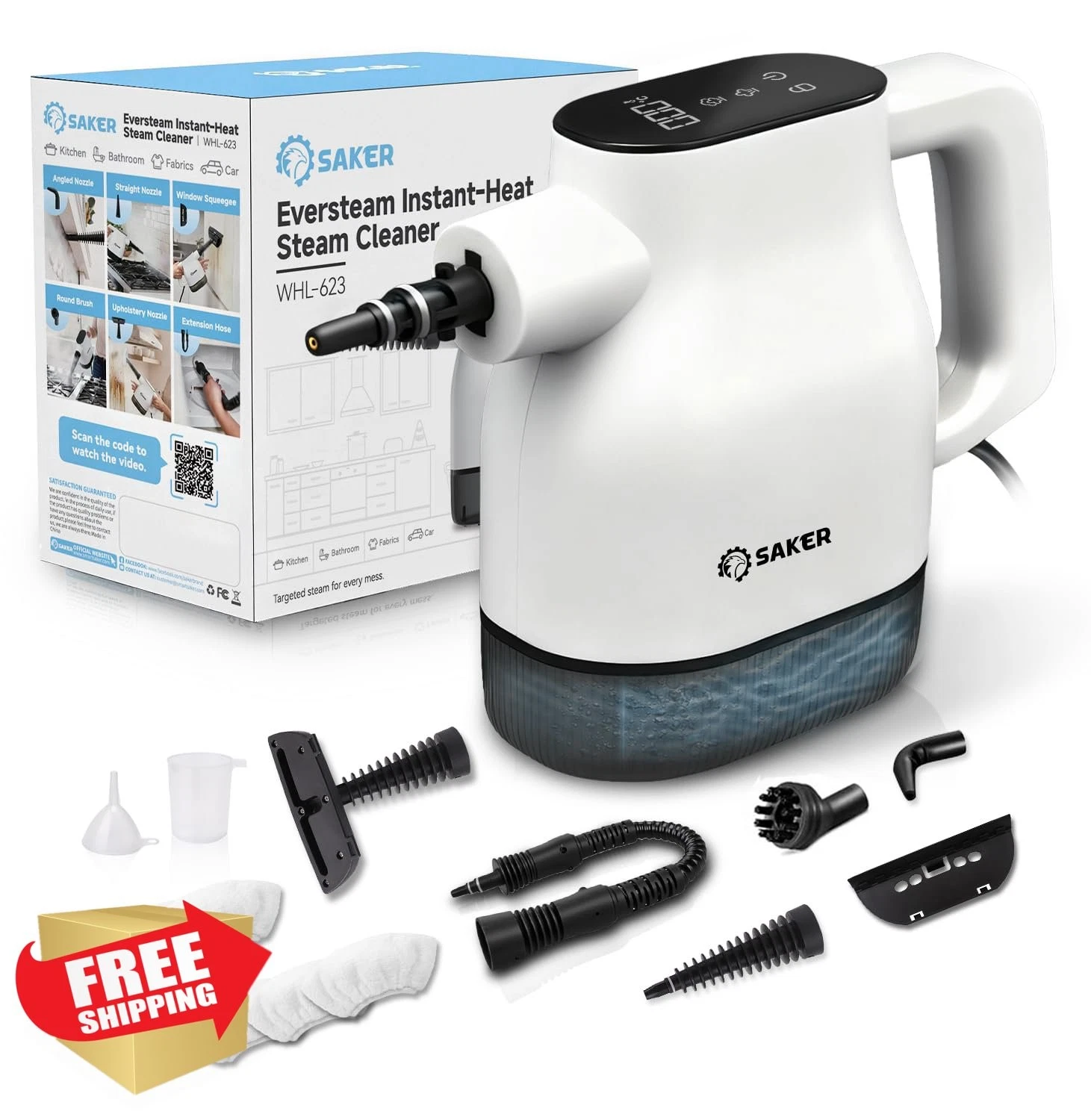 Saker EverSteam Handheld Steam Cleaner 15s Heat-Up Portable Steamer
Opens in a new window or tab