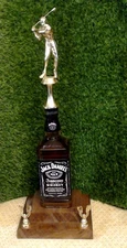 Jack Daniels Bottle Golf Trophy .