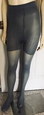 DKNY Opaque Control Top Tights Pantyhose  Pale Gray Tall