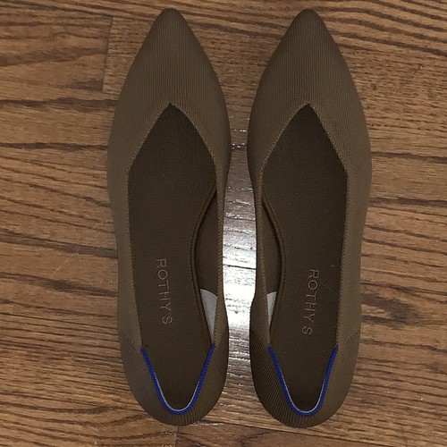 Rothy’s Driftwood Points Worn Once Retired EUC Sz 11.5 Forms & Insoles INCLUDED - Picture 6 of 7