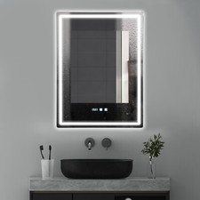 Dimmable Anti-Fog LED-Bathroom-Mirror-with-Lights De-fogging Time 500 700mm USA